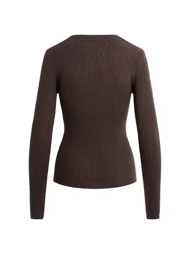 Favorite Daughter Women's Take It Easy Extrafine Merino Wool Scoopneck Top - Coffee - Size Medium | Thumbnail 3 Favorite Daughter Women's Take It Easy Extrafine Merino Wool Scoopneck Top - Coffee - Size Medium | Thumbnail 3