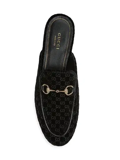 Gucci Women's Princetown Monogram Mules - Black | Thumbnail 4 Gucci Women's Princetown Monogram Mules - Black | Thumbnail 4