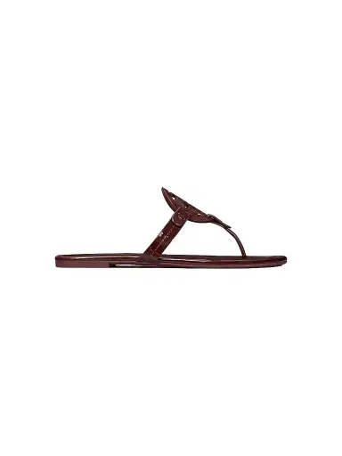 Tory Burch Women's Miller Sandal, Patent Leather - Dark Carmine - Size 9.5 | Thumbnail 1 Tory Burch Women's Miller Sandal, Patent Leather - Dark Carmine - Size 9.5 | Thumbnail 1