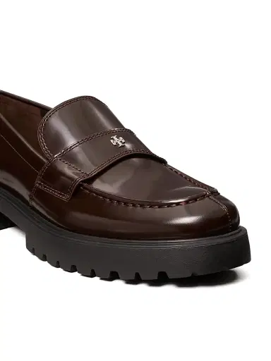 Tory Burch Women's Classic Leather Lug-Sole Loafers - Cocoa - Size 9.5 | Thumbnail 4 Tory Burch Women's Classic Leather Lug-Sole Loafers - Cocoa - Size 9.5 | Thumbnail 4
