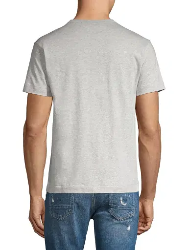 Comme des Garçons PLAY Men's Outline Heart Tee - Grey - Size Medium | Thumbnail 5 Comme des Garçons PLAY Men's Outline Heart Tee - Grey - Size Medium | Thumbnail 5