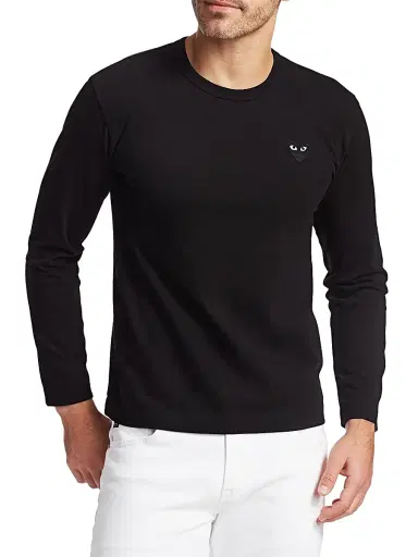 Comme des Garçons PLAY Men's Graphic Heart Long-Sleeve Tee - Black | Thumbnail 3 Comme des Garçons PLAY Men's Graphic Heart Long-Sleeve Tee - Black | Thumbnail 3