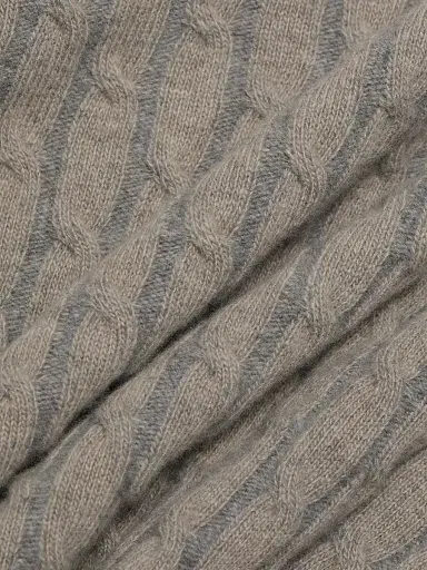 Saks Fifth Avenue Men's COLLECTION Vanise Cable Crewneck Sweater - Taupe - Size XXL | Thumbnail 7 Saks Fifth Avenue Men's COLLECTION Vanise Cable Crewneck Sweater - Taupe - Size XXL | Thumbnail 7