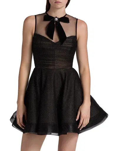 Bronx and Banco Women's Charlotte Bow Illusion Minidress - Black | Thumbnail 3 Bronx and Banco Women's Charlotte Bow Illusion Minidress - Black | Thumbnail 3