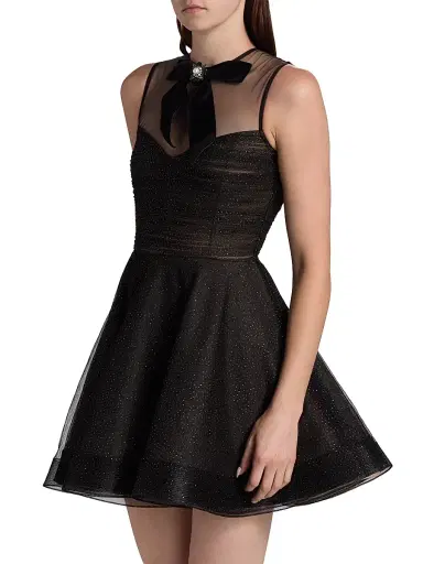 Bronx and Banco Women's Charlotte Bow Illusion Minidress - Black | Thumbnail 4 Bronx and Banco Women's Charlotte Bow Illusion Minidress - Black | Thumbnail 4