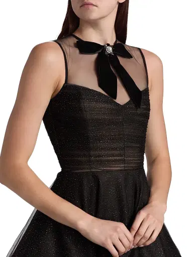 Bronx and Banco Women's Charlotte Bow Illusion Minidress - Black | Thumbnail 6 Bronx and Banco Women's Charlotte Bow Illusion Minidress - Black | Thumbnail 6