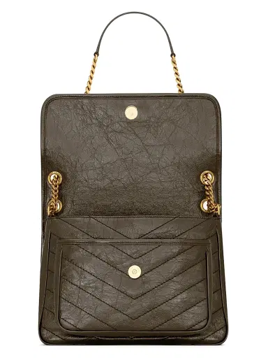 Saint Laurent Women's Niki Medium Shoulder Bag in Vintage Leather - Light Musk | Thumbnail 4 Saint Laurent Women's Niki Medium Shoulder Bag in Vintage Leather - Light Musk | Thumbnail 4