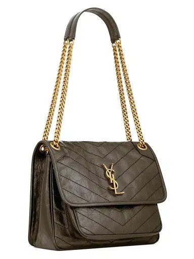 Saint Laurent Women's Niki Medium Shoulder Bag in Vintage Leather - Light Musk | Thumbnail 5 Saint Laurent Women's Niki Medium Shoulder Bag in Vintage Leather - Light Musk | Thumbnail 5