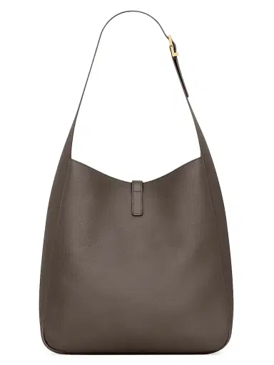 Saint Laurent Women's Le 5 à 7 Supple Large Shoulder Bag in Grained Leather - Urban Grey | Thumbnail 4 Saint Laurent Women's Le 5 à 7 Supple Large Shoulder Bag in Grained Leather - Urban Grey | Thumbnail 4