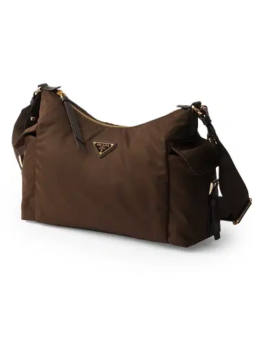 Prada Women's Explore Re-Nylon and Leather Shoulder Bag - Dark Brown | Thumbnail 2 Prada Women's Explore Re-Nylon and Leather Shoulder Bag - Dark Brown | Thumbnail 2