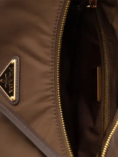Prada Women's Explore Re-Nylon and Leather Shoulder Bag - Dark Brown | Thumbnail 4 Prada Women's Explore Re-Nylon and Leather Shoulder Bag - Dark Brown | Thumbnail 4