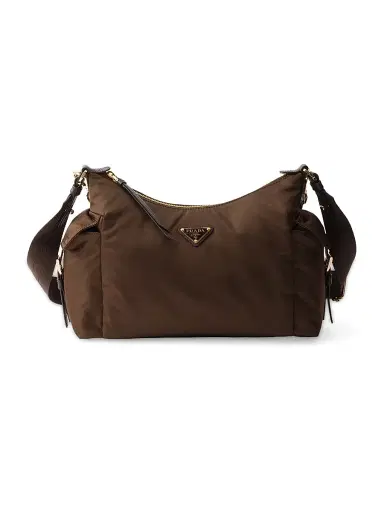 Prada Women's Explore Re-Nylon and Leather Shoulder Bag - Dark Brown | Thumbnail 1 Prada Women's Explore Re-Nylon and Leather Shoulder Bag - Dark Brown | Thumbnail 1