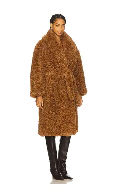 Atlein Long Teddy Wrap Coat | Thumbnail 2 Atlein Long Teddy Wrap Coat | Thumbnail 2