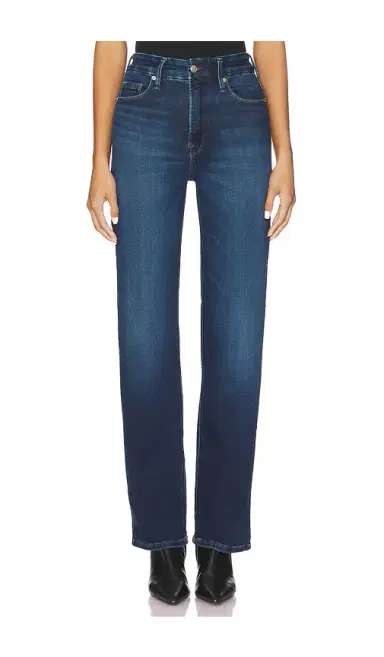 Good American Soft Tech Good True Straight Jeans | Thumbnail 1 Good American Soft Tech Good True Straight Jeans | Thumbnail 1
