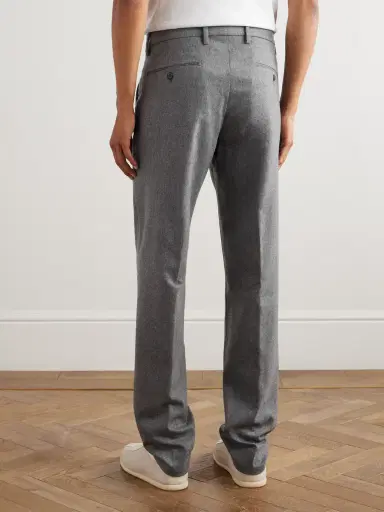 ELEVENTY Straight-Leg Stretch Wool and Cashmere-Blend Trousers - Men | Thumbnail 4 ELEVENTY Straight-Leg Stretch Wool and Cashmere-Blend Trousers - Men | Thumbnail 4