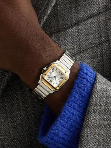 Cartier Santos de Small Interchangeable Stainless Steel and 18-Karat Gold Watch, Ref. W2SA0033 - Men | Thumbnail 2 Cartier Santos de Small Interchangeable Stainless Steel and 18-Karat Gold Watch, Ref. W2SA0033 - Men | Thumbnail 2