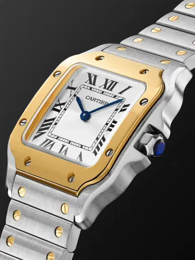 Cartier Santos de Small Interchangeable Stainless Steel and 18-Karat Gold Watch, Ref. W2SA0033 - Men | Thumbnail 3 Cartier Santos de Small Interchangeable Stainless Steel and 18-Karat Gold Watch, Ref. W2SA0033 - Men | Thumbnail 3