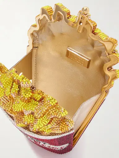Judith Leiber Couture French Fries Fresh And Hot Crystal-embellished Gold-tone Clutch | Thumbnail 5 Judith Leiber Couture French Fries Fresh And Hot Crystal-embellished Gold-tone Clutch | Thumbnail 5