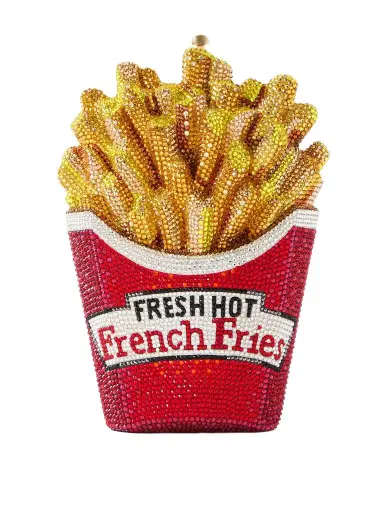 Judith Leiber Couture French Fries Fresh And Hot Crystal-embellished Gold-tone Clutch | Thumbnail 1 Judith Leiber Couture French Fries Fresh And Hot Crystal-embellished Gold-tone Clutch | Thumbnail 1
