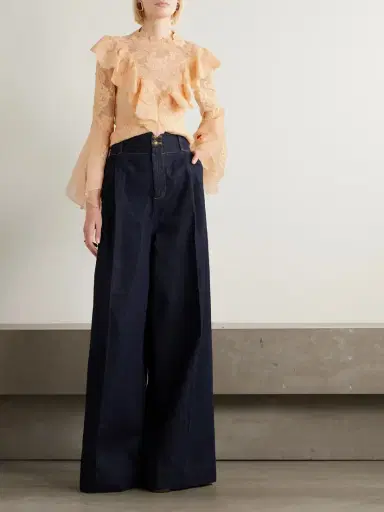 Zimmermann Hypnotic Appliquéd Ruffled Lace Blouse | Thumbnail 2 Zimmermann Hypnotic Appliquéd Ruffled Lace Blouse | Thumbnail 2