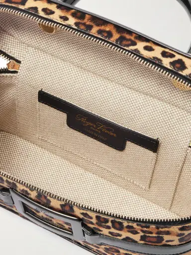 Roger Vivier Belle Vivier Patent Leather-trimmed Leopard-print Calf Hair Cosmetics Case | Thumbnail 5 Roger Vivier Belle Vivier Patent Leather-trimmed Leopard-print Calf Hair Cosmetics Case | Thumbnail 5
