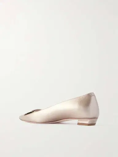 Roger Vivier Belle Vivier Buckled Metallic Leather Ballet Flats | Thumbnail 3 Roger Vivier Belle Vivier Buckled Metallic Leather Ballet Flats | Thumbnail 3