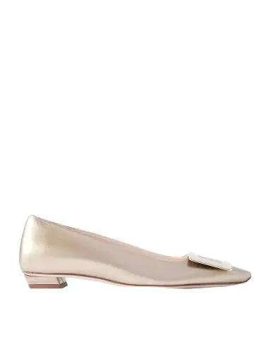 Roger Vivier Belle Vivier Buckled Metallic Leather Ballet Flats | Thumbnail 1 Roger Vivier Belle Vivier Buckled Metallic Leather Ballet Flats | Thumbnail 1
