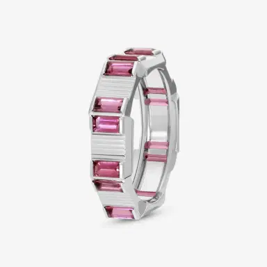 Gucci Gucci Link to Love 18K White Gold & Rubellite Band Ring YBC702414001016 - by The Solist | Thumbnail 2 Gucci Gucci Link to Love 18K White Gold & Rubellite Band Ring YBC702414001016 - by The Solist | Thumbnail 2