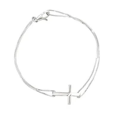 Gucci Gucci Link to Love 18K White Gold Cross Charm Chain Bracelet YBA759354002016 - S (6.3 by The Solist | Thumbnail 1 Gucci Gucci Link to Love 18K White Gold Cross Charm Chain Bracelet YBA759354002016 - S (6.3 by The Solist | Thumbnail 1