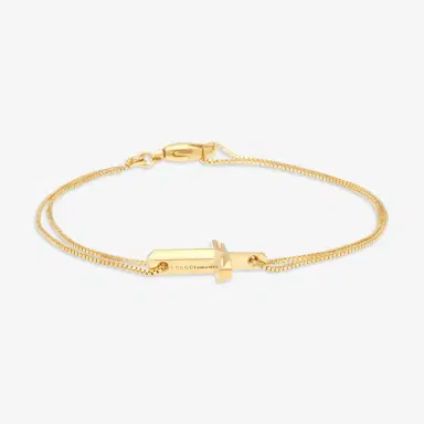 Gucci Gucci Link to Love 18K Yellow Gold Cross Chain Bracelet YBA759354001016 - M (6.7 by The Solist | Thumbnail 2 Gucci Gucci Link to Love 18K Yellow Gold Cross Chain Bracelet YBA759354001016 - M (6.7 by The Solist | Thumbnail 2