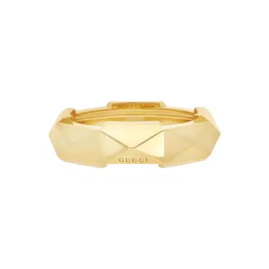 Gucci Gucci Link to Love 18K Yellow Gold Studded Band Ring YBC662184001012 - by The Solist | Thumbnail 1 Gucci Gucci Link to Love 18K Yellow Gold Studded Band Ring YBC662184001012 - by The Solist | Thumbnail 1