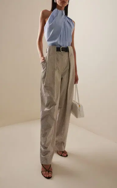 Stella McCartney Crystal-Embellished Cotton-Twill Balloon Pants | Thumbnail 2 Stella McCartney Crystal-Embellished Cotton-Twill Balloon Pants | Thumbnail 2