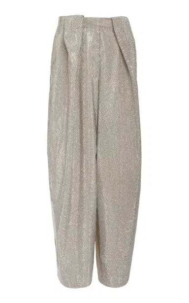 Stella McCartney Crystal-Embellished Cotton-Twill Balloon Pants | Thumbnail 1 Stella McCartney Crystal-Embellished Cotton-Twill Balloon Pants | Thumbnail 1
