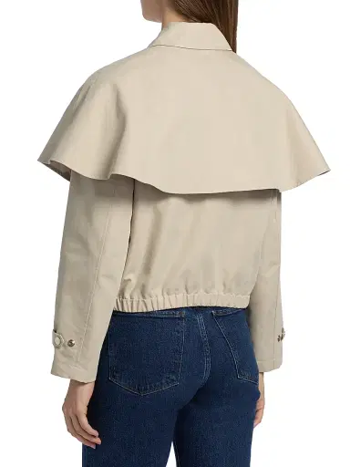 dh New York Women's Lyla Layered Cotton-Blend Jacket - Stone | Thumbnail 5 dh New York Women's Lyla Layered Cotton-Blend Jacket - Stone | Thumbnail 5