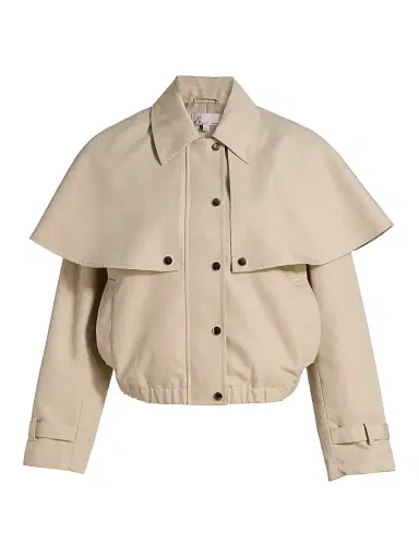 dh New York Women's Lyla Layered Cotton-Blend Jacket - Stone | Thumbnail 1 dh New York Women's Lyla Layered Cotton-Blend Jacket - Stone | Thumbnail 1