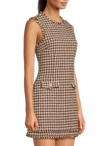 Likely Women's Azalea Houndstooth Minidress - Macchiato Multi | Thumbnail 4 Likely Women's Azalea Houndstooth Minidress - Macchiato Multi | Thumbnail 4
