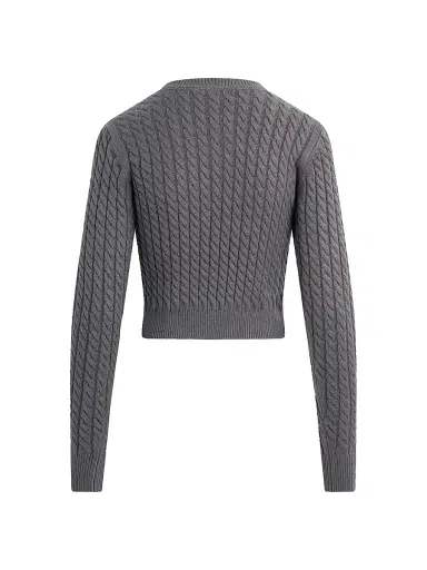 Favorite Daughter Women's Feel Good Cable-Knit Sweater - Grey Shadow | Thumbnail 3 Favorite Daughter Women's Feel Good Cable-Knit Sweater - Grey Shadow | Thumbnail 3