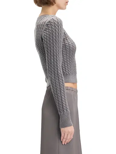 Favorite Daughter Women's Feel Good Cable-Knit Sweater - Grey Shadow | Thumbnail 5 Favorite Daughter Women's Feel Good Cable-Knit Sweater - Grey Shadow | Thumbnail 5