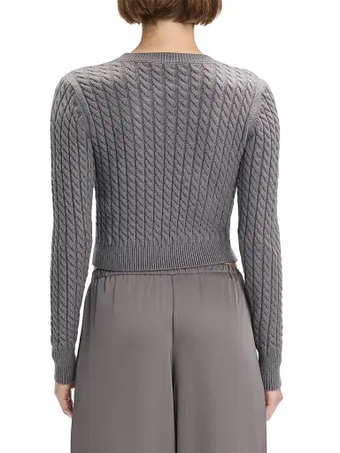 Favorite Daughter Women's Feel Good Cable-Knit Sweater - Grey Shadow | Thumbnail 6 Favorite Daughter Women's Feel Good Cable-Knit Sweater - Grey Shadow | Thumbnail 6