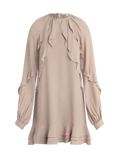 Favorite Daughter Women's The Because of You Ruffled Minidress - Mocha | Thumbnail 1 Favorite Daughter Women's The Because of You Ruffled Minidress - Mocha | Thumbnail 1