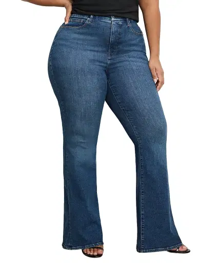 Good American Women's Good Legs High-Rise Flare Jeans - Blue | Thumbnail 2 Good American Women's Good Legs High-Rise Flare Jeans - Blue | Thumbnail 2