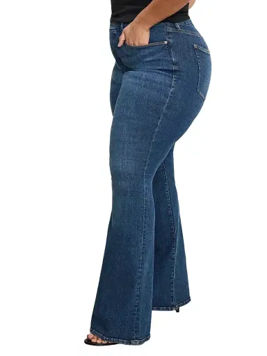 Good American Women's Good Legs High-Rise Flare Jeans - Blue | Thumbnail 8 Good American Women's Good Legs High-Rise Flare Jeans - Blue | Thumbnail 8