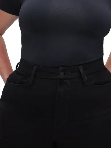 Good American Women's Never Fades Good Legs Flare Jeans - Black | Thumbnail 5 Good American Women's Never Fades Good Legs Flare Jeans - Black | Thumbnail 5