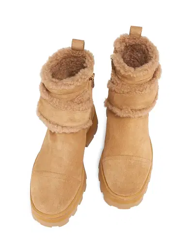 Jimmy Choo Women's Meena Shearling Suede Ankle Boots - Toffee | Thumbnail 4 Jimmy Choo Women's Meena Shearling Suede Ankle Boots - Toffee | Thumbnail 4