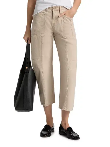 L'Agence Women's Cody Denim High-Rise Barrel Crop Jeans - Biscuit - Size 32 | Thumbnail 3 L'Agence Women's Cody Denim High-Rise Barrel Crop Jeans - Biscuit - Size 32 | Thumbnail 3