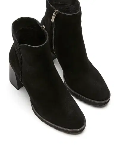 La Canadienne Women's Maggie 85MM Suede Block-Heel Booties - Black Suede - Size 9.5 | Thumbnail 4 La Canadienne Women's Maggie 85MM Suede Block-Heel Booties - Black Suede - Size 9.5 | Thumbnail 4