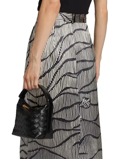 Heirlome Women's Ivanna Striped Silk Maxi Skirt - Black | Thumbnail 6 Heirlome Women's Ivanna Striped Silk Maxi Skirt - Black | Thumbnail 6