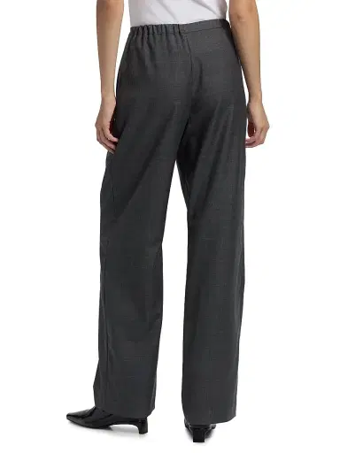 Loulou de Saison Women's Cove Pleated-Front Wide Leg Pants - Anthracite Melange | Thumbnail 5 Loulou de Saison Women's Cove Pleated-Front Wide Leg Pants - Anthracite Melange | Thumbnail 5