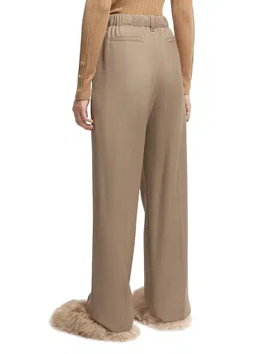Moncler Women's Pants in Wool Gabardine - Beige | Thumbnail 3 Moncler Women's Pants in Wool Gabardine - Beige | Thumbnail 3