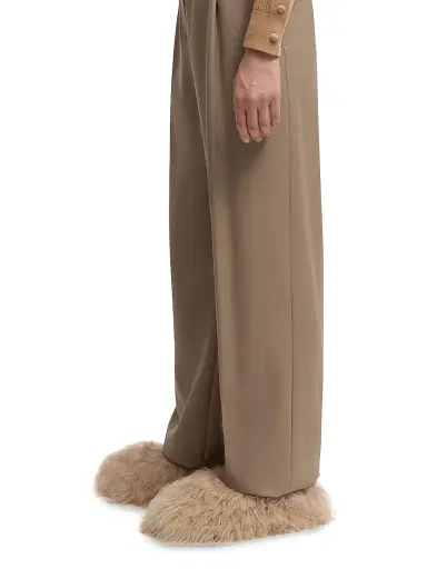 Moncler Women's Pants in Wool Gabardine - Beige | Thumbnail 4 Moncler Women's Pants in Wool Gabardine - Beige | Thumbnail 4
